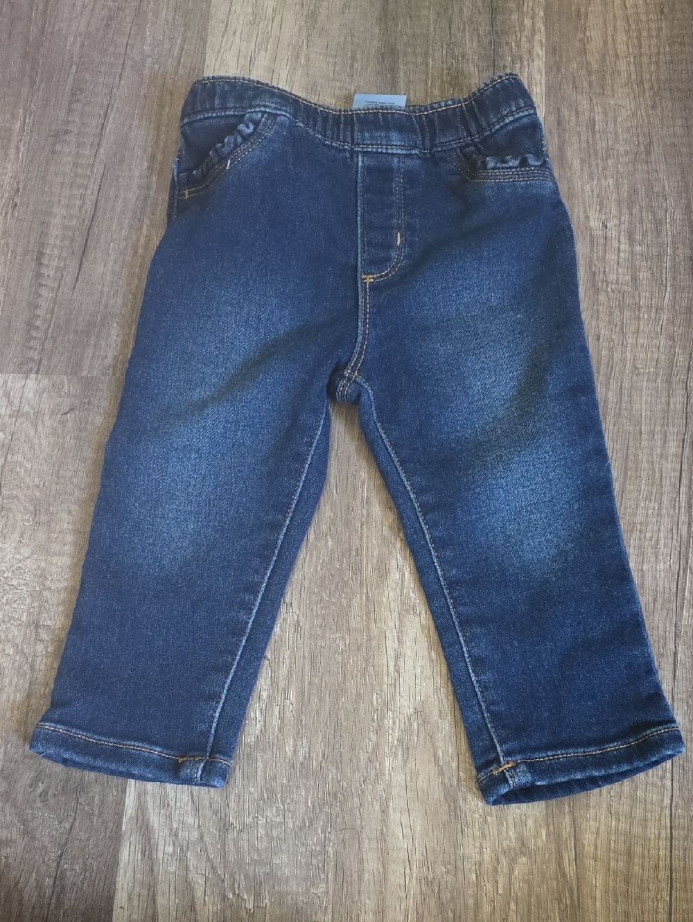 Okie Dokie Toddler Dark Blue Denim Knit Jeggings 9M